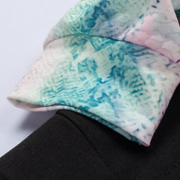 Green Snakeskin Colorblock Hoodie - Picture 8 of 11